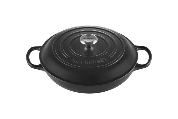 Le Creuset Kochgeschirr 21180300000430 Gourmet-Profitopf Signature 30cm - Schwarz