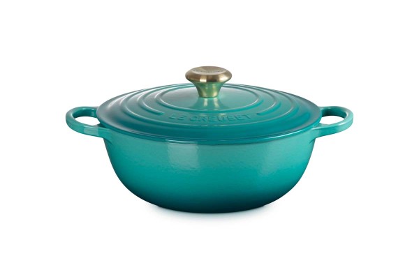 Le Creuset Gusseisen - Signature 21114260990450 La Marmite 26cm 4,1L - Bleu Riviera