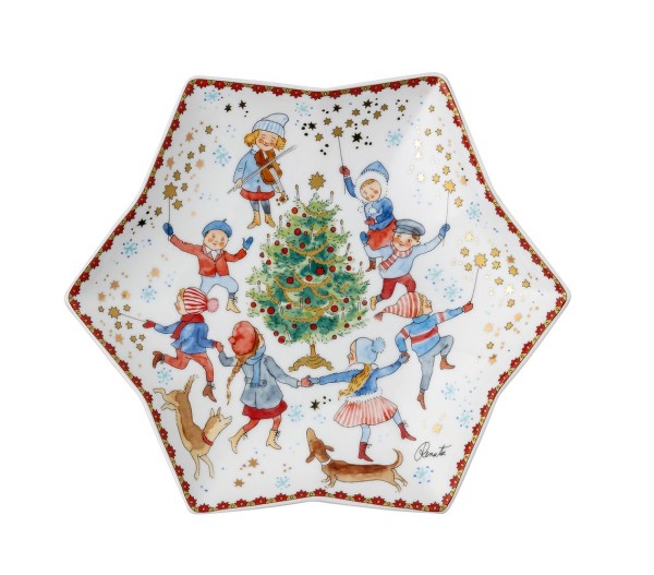 Hutschenreuther Weihnachtsklänge Sammelkollektion 23 Sternschale 24 cm