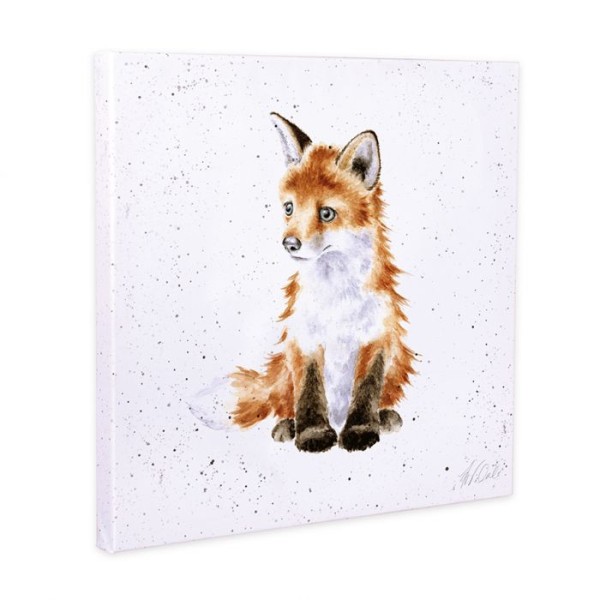 Wrendale Leinwand-Kollektion LTW-CANS003 &quot;Stay Clever Little Fox&quot; - Fuchs - 20cm