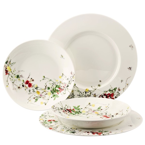 Rosenthal Brillance Fleurs Sauvages Speise-Set 4-tlg. Fahne/Coup