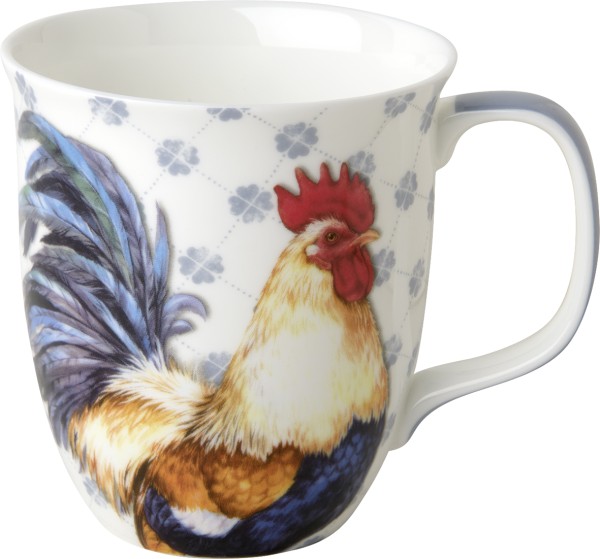 Ihr ALBERT ROOSTER blue BOC1031140 Bone China Becher 375 ml, Höhe 10 cm