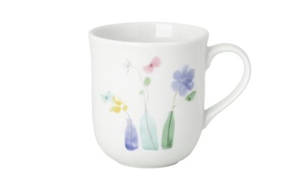 Hutschenreuther Frühlingsgrüße Becher mit Henkel 0,41l - Blumenvasen