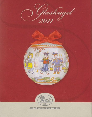 Hutschenreuther Weihnachten limitierte Jahresartikel Glas-Kugel 2011 6 cm