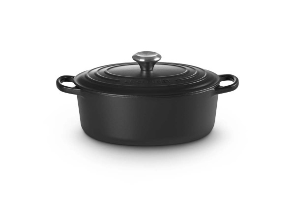 Le Creuset Gusseisen - Signature 21178270002430 Bräter oval 27cm 4,1L - Schwarz Matt