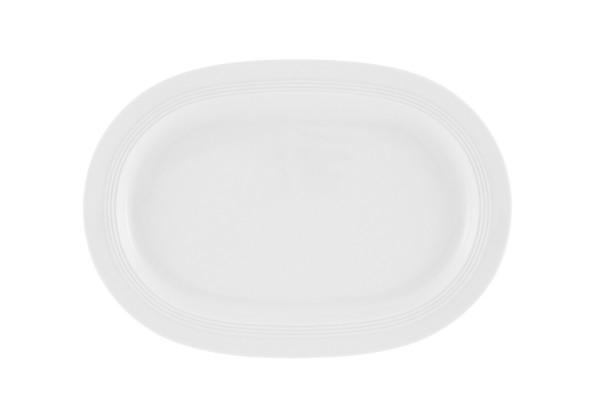 Friesland Jeverland weiß Ofensortierung Platte oval (4) 32 cm