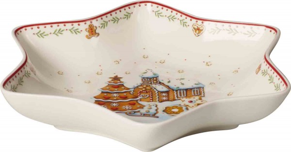 Villeroy &amp; Boch Winter Bakery Delight 1486123770 Sternschale mittel, Lebkuchendorf 24,5 cm