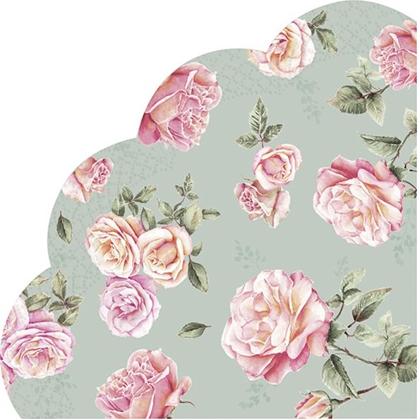 IHR Beth Blue Grey R1099645 Rondo-Servietten Ø 34 cm