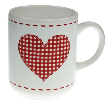 Friesland Happymix Winterzauber Becher mit Henkel Herz weiß 0,28 l