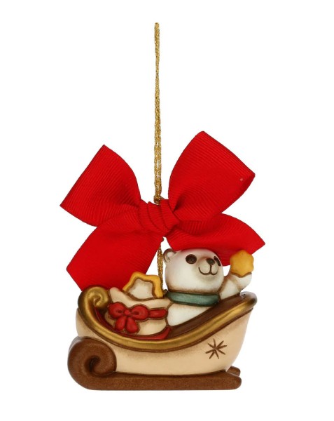 Weihnachtswelt von Thun Schmuckhänger Schlitten (S3140A82) (limitiert) 4,5 cm