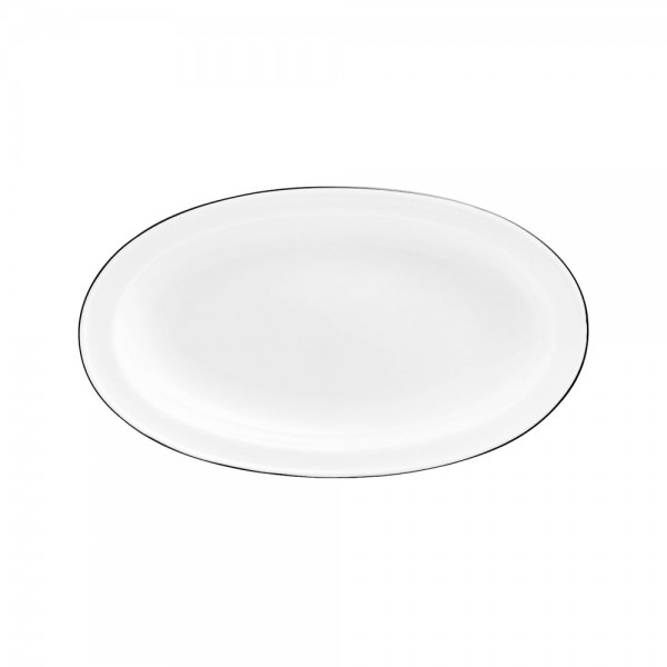 Fürstenberg Wagenfeld, Schwarze Linie Beilagenplatte, -schale 22 cm