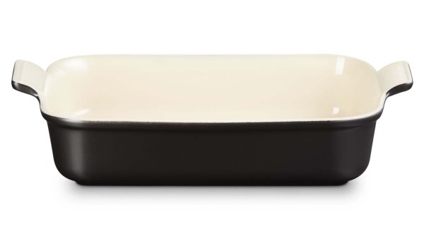 Le Creuset Steinzeug 71102320000001 Auflaufform rechteckig Tradition 32cm 4L - Schwarz Matt