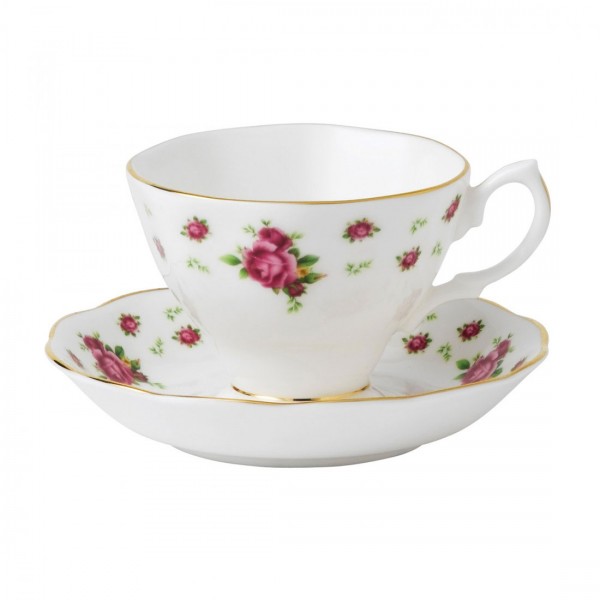 Royal Albert New Country Roses White Kaffee-/Teetasse mit Unterer (26135)