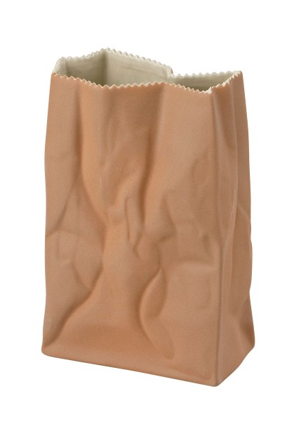Rosenthal Tütenvase Hellbraun Vase 18 cm