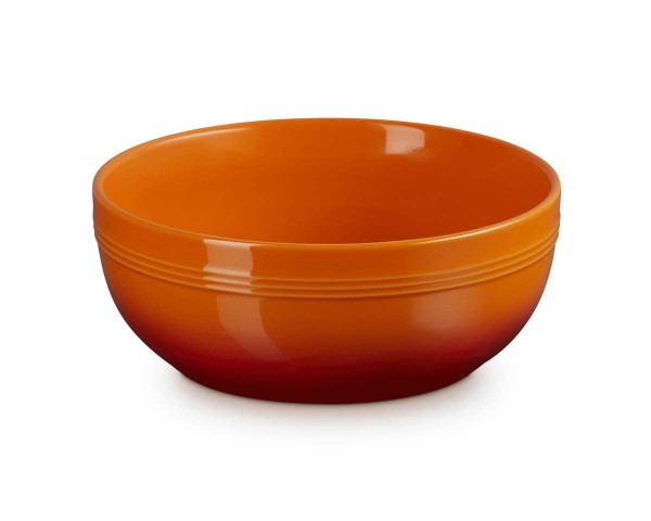Le Creuset Steinzeug 70159160900099 Salatschüssel Coupe 20cm 1,6L - Ofenrot