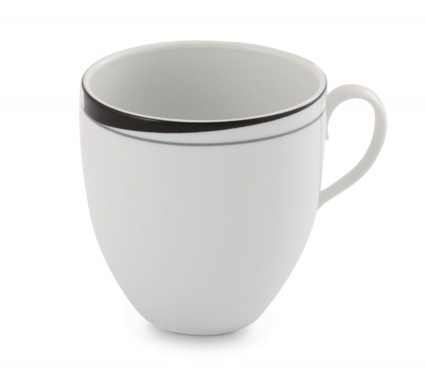Friesland La Belle Black &amp; White Becher mit Henkel 0,25 l