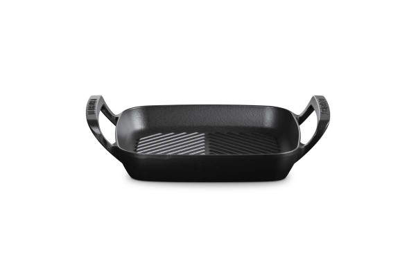 Le Creuset Gusseisen - BBQ 20275260000005 Grillpfanne quadratisch 26cm - Schwarz Matt