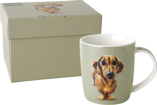 Ihr DOG BUDDY linen POM1078666 Porzellanbecher 300 ml