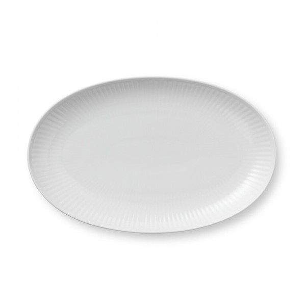 Royal Copenhagen White Fluted Platte oval 23cm