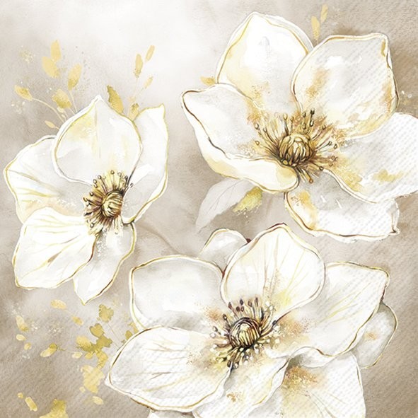 Ihr Golden Grace Cream L1118960 Lunch-Servietten 33 x 33 cm