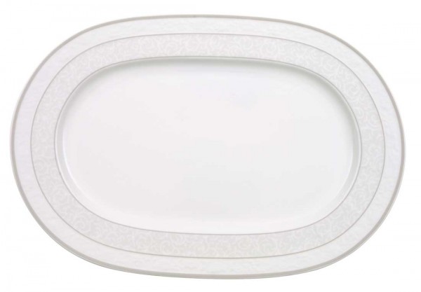 Villeroy &amp; Boch Gray Pearl 1043922940 Platte oval 41 cm