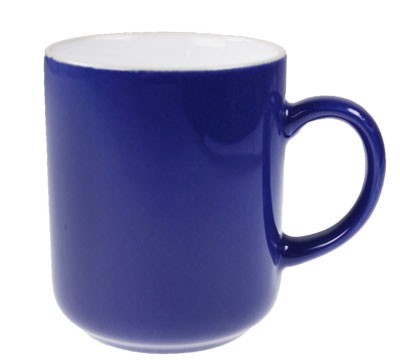Friesland Happymix Blau NEU-Becher mit Henkel innen weiß 0,25 l