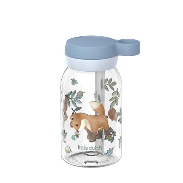 Mepal Campus 107480065408 Trinkflasche mit Trinkhalm 0,45l - Forest Friends