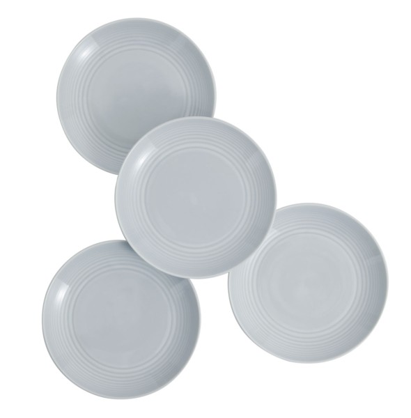 Royal Doulton Gordon Ramsay Maze Light Grey Teller 22 cm flach Set 4-tlg.