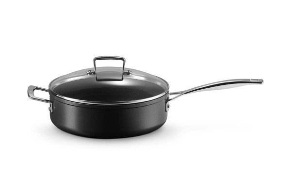 Le Creuset Aluminium-Antihaft 51110260010302 Sautépfanne mit Glasdeckel 26cm 4L