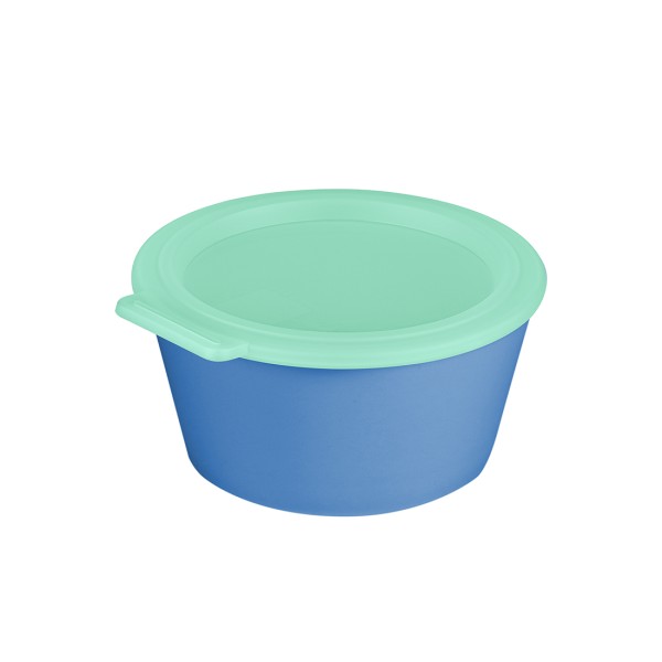 Koziol Nora 8371264 Schale 700ml mit Deckel - Strong Blue / Sweet Green