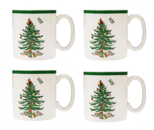 Spode Christmas Tree 4er-Set Becher 0,26L