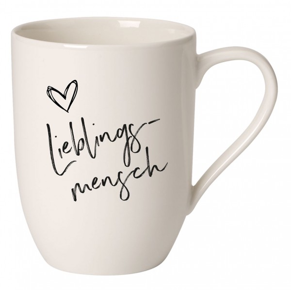 Villeroy &amp; Boch Statement 1016219651 Becher mit Henkel Lieblingsmensch