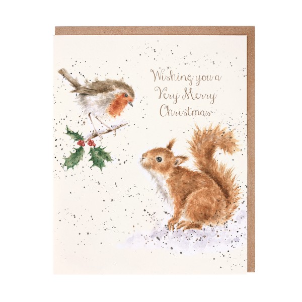Wrendale Karten JX044 Robin and Squirrel