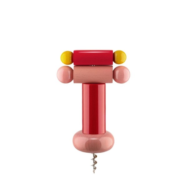 Alessi Bar und Wein ES17 2 Korkenzieher - rot, gelb, rosa