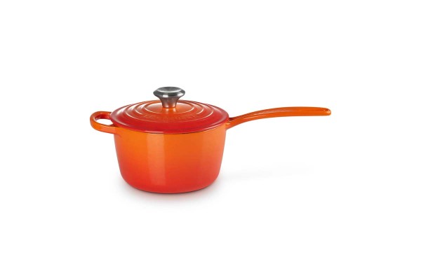 Le Creuset Gusseisen - Signature 21181160902430 Stielkasserolle 16cm 1,5L - Ofenrot
