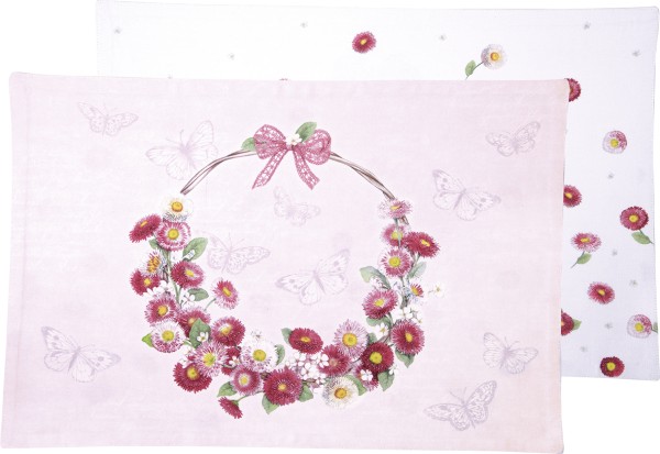 Ihr BELLIES WREATH rose SPM1032550 Tischset (91 % Baumwolle, 9 % Polyester) 48 x 33 cm