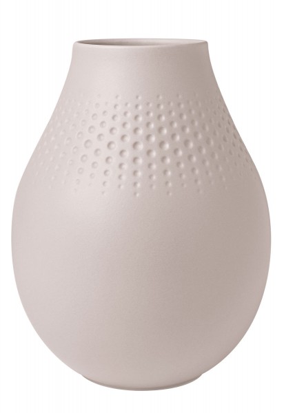 Villeroy &amp; Boch Manufacture Collier 1016865513 beige Vase Perle hoch, Durchmesser 16 cm, Höhe 20 cm