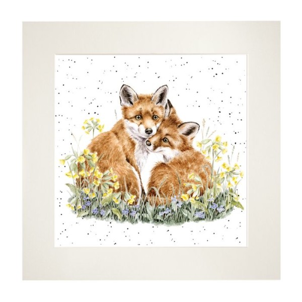 Wrendale Mounted Prints MP264 "Growing Wild Together" - Füchse