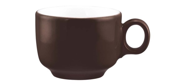 Seltmann Sento Home Pure Colors Chocolate Brown Espressoobertasse 0,08 l mit Henkel