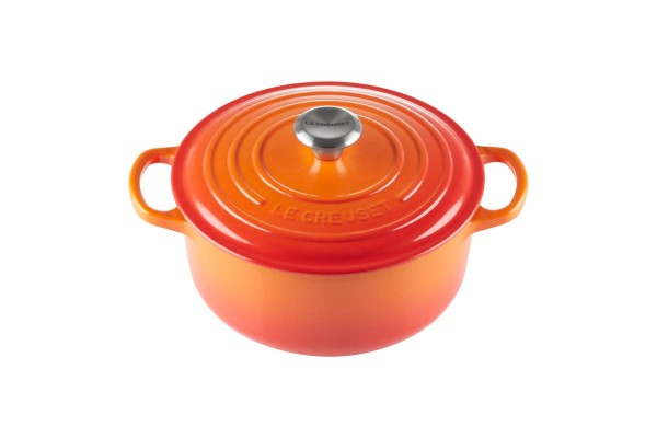 Le Creuset Kochgeschirr 21177220902430 Bräter Rund Signature 22cm - Ofenrot