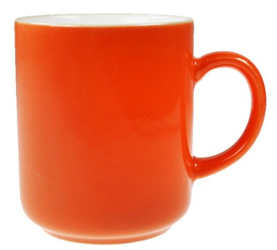 Friesland Happymix Orange NEU-Becher mit Henkel XL innen weiß 0,4 l