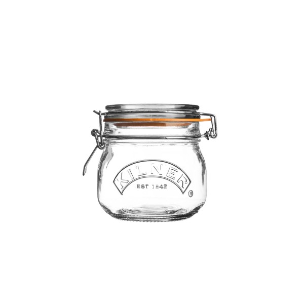 Kilner Einkochglas 0025.490 Rundes Bügelverschluss Glas, 0,5l