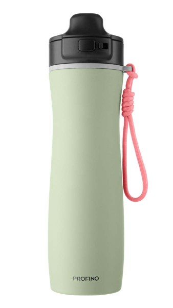 Profino Active 290605 Sport-Flasche 600 ml - Edelstahl, Grün
