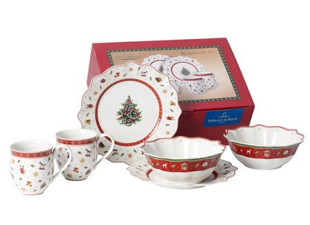 Villeroy &amp; Boch Toy`s Delight 1485857282 Breakfast for 2 weiß, Set 6tlg.