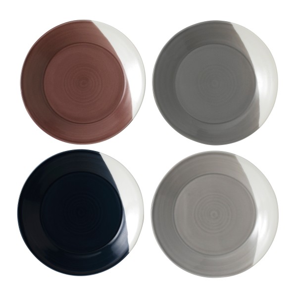Royal Doulton Bowls of plenty 40034715 plate 23cm set mixed colours 4pcs