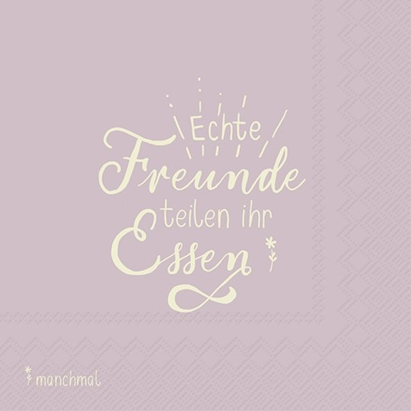 IHR Echte Freunde Light Lilac L1108689 Lunch-Servietten 33 x 33 cm
