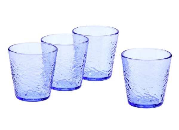 Royal Doulton Pacific Glas 1078780 4er Set Becher 350ml - Blau