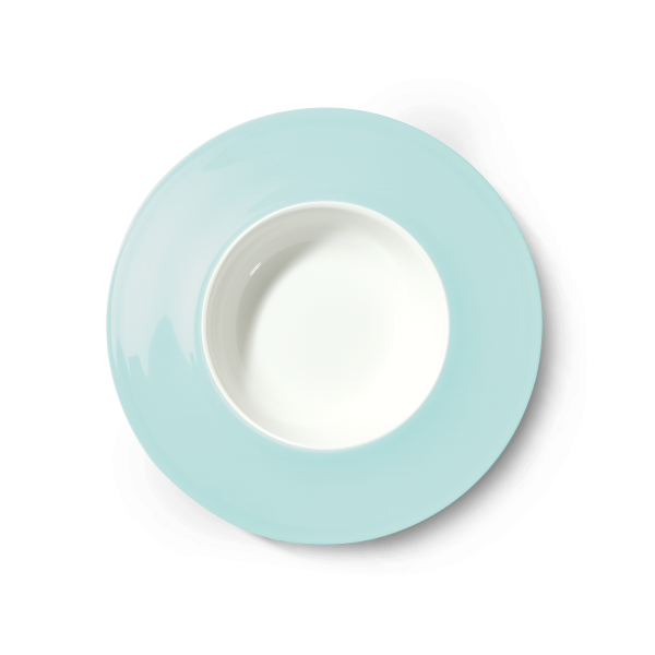 Dibbern Pastell 305711505 Teller tief breiter rand 26 cm türkis