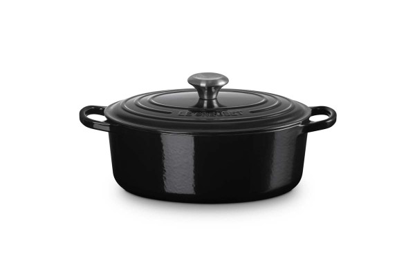 Le Creuset Gusseisen - Signature 21178271402430 Bräter oval 27cm 4,1L - Schwarz Glänzend