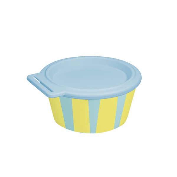 Koziol Nora Stripes 8164720 Schale 250ml mit Deckel - Sweet Blue